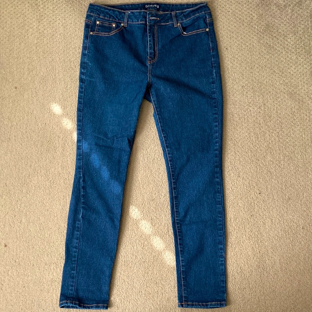 Diamante denim jeans, color: dark blue, size: 10